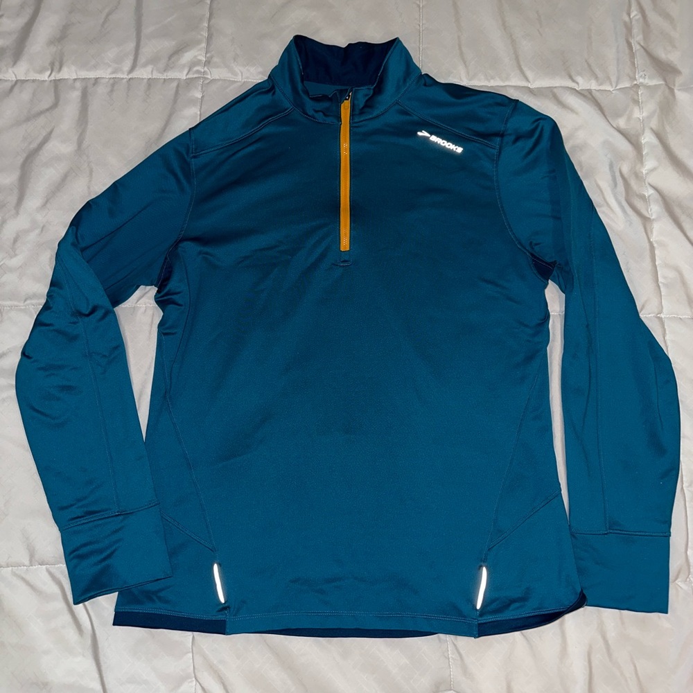Brooks, Large, Blue, Running Quarter-Zip